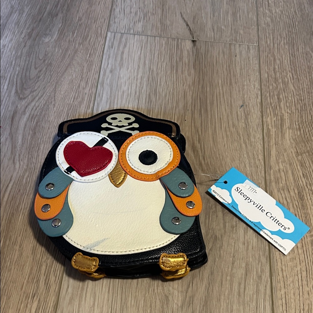 Sleepyville Critters Owl Kids Bag - Black, White, Orange, Blue